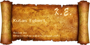 Kutas Egbert névjegykártya